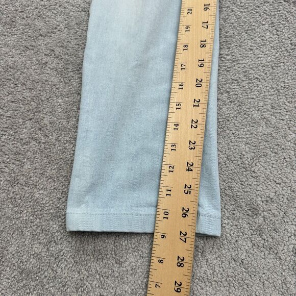 True Religion Cora Mid Rise Straight Leg Denim Jeans Womens 28 Light Wash Casual - Picture 15 of 16